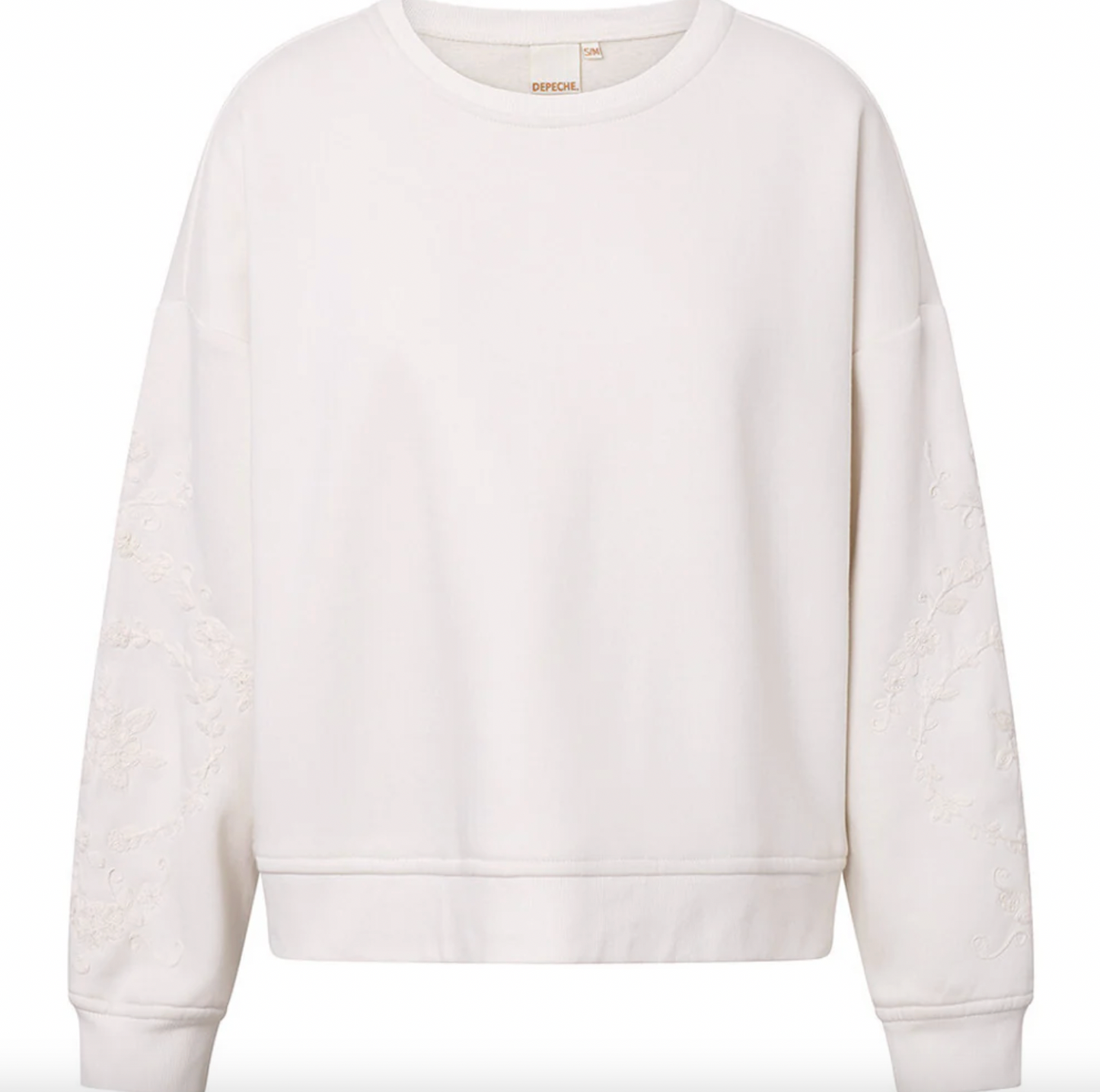 Sweatshirt mit Stickerei - White oversize