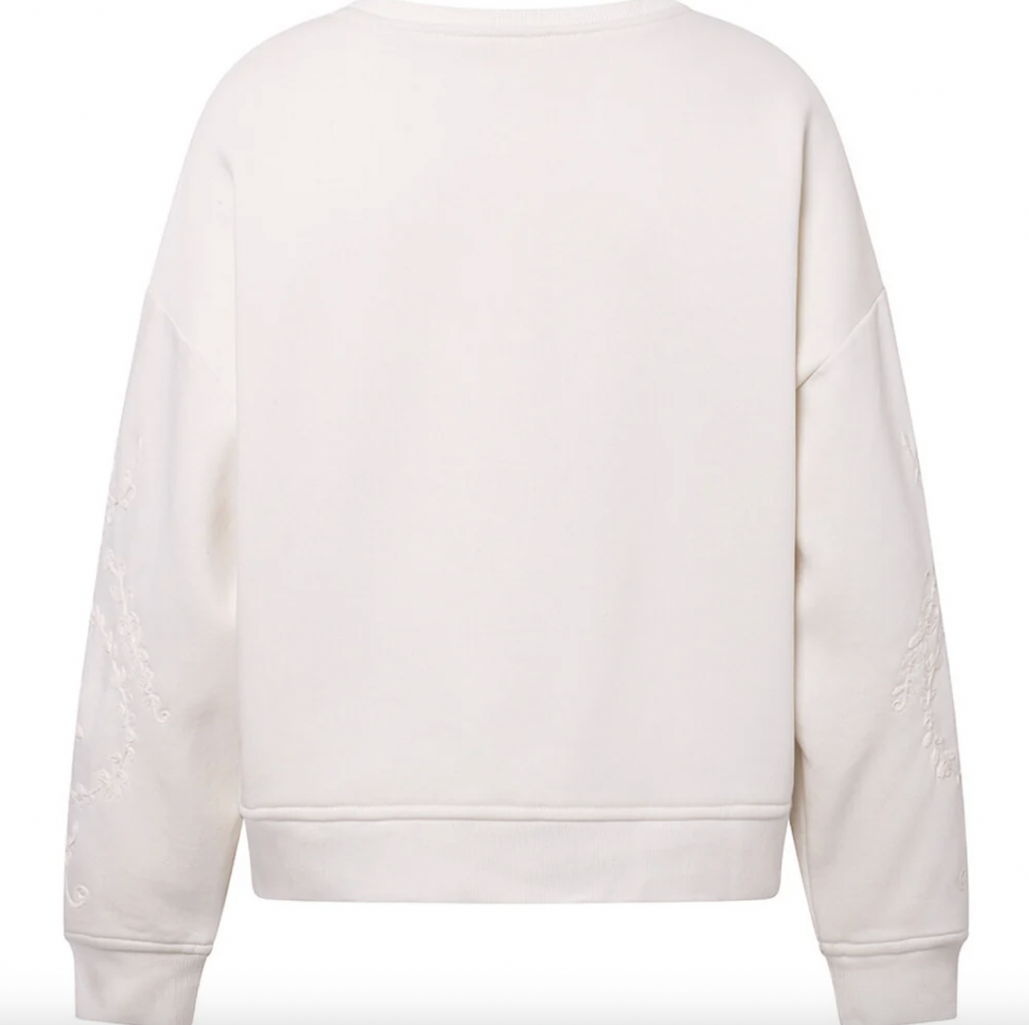 Sweatshirt mit Stickerei - White oversize