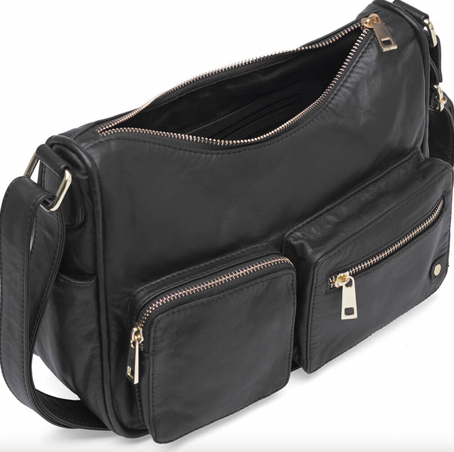 Schultertasche Sienna - Black gold