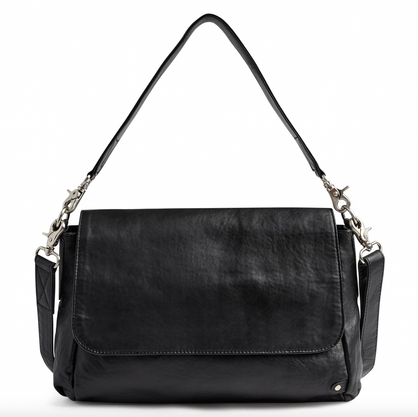 Schultertasche Mally - Black leather