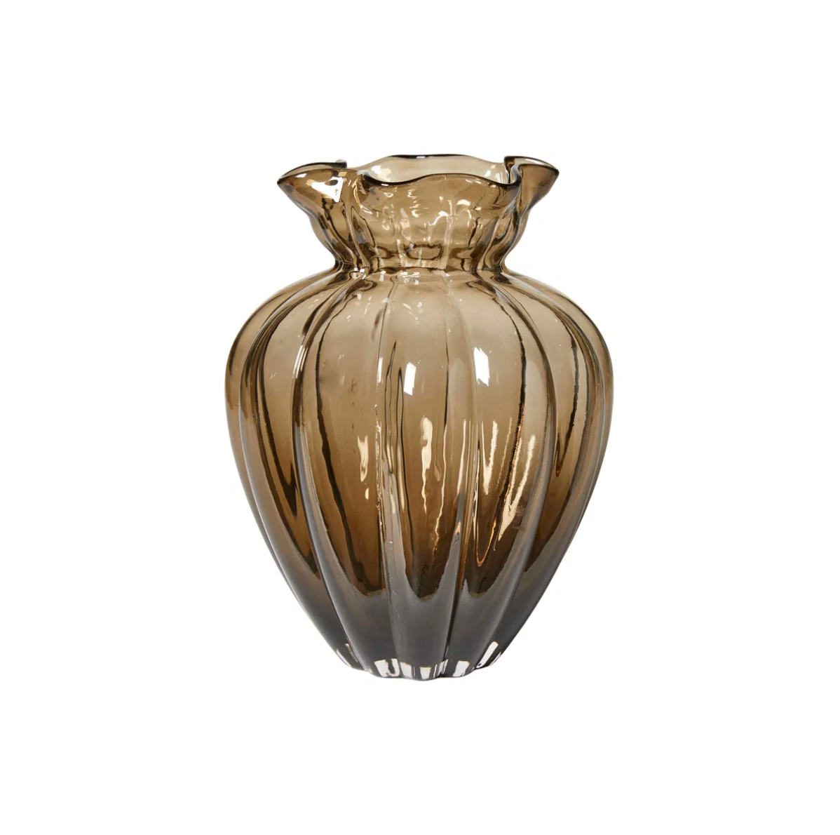 Vase Justine big brown - Mundgeblasen