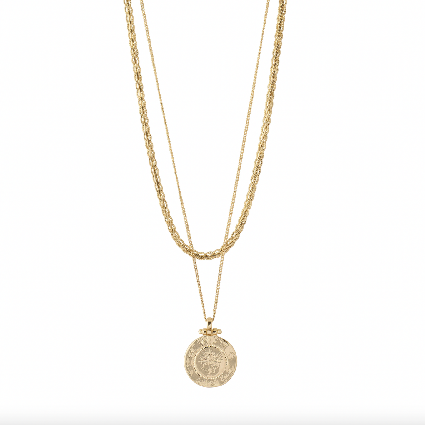 Halskette NOMAD 2-in-1 Coin - Vergoldet