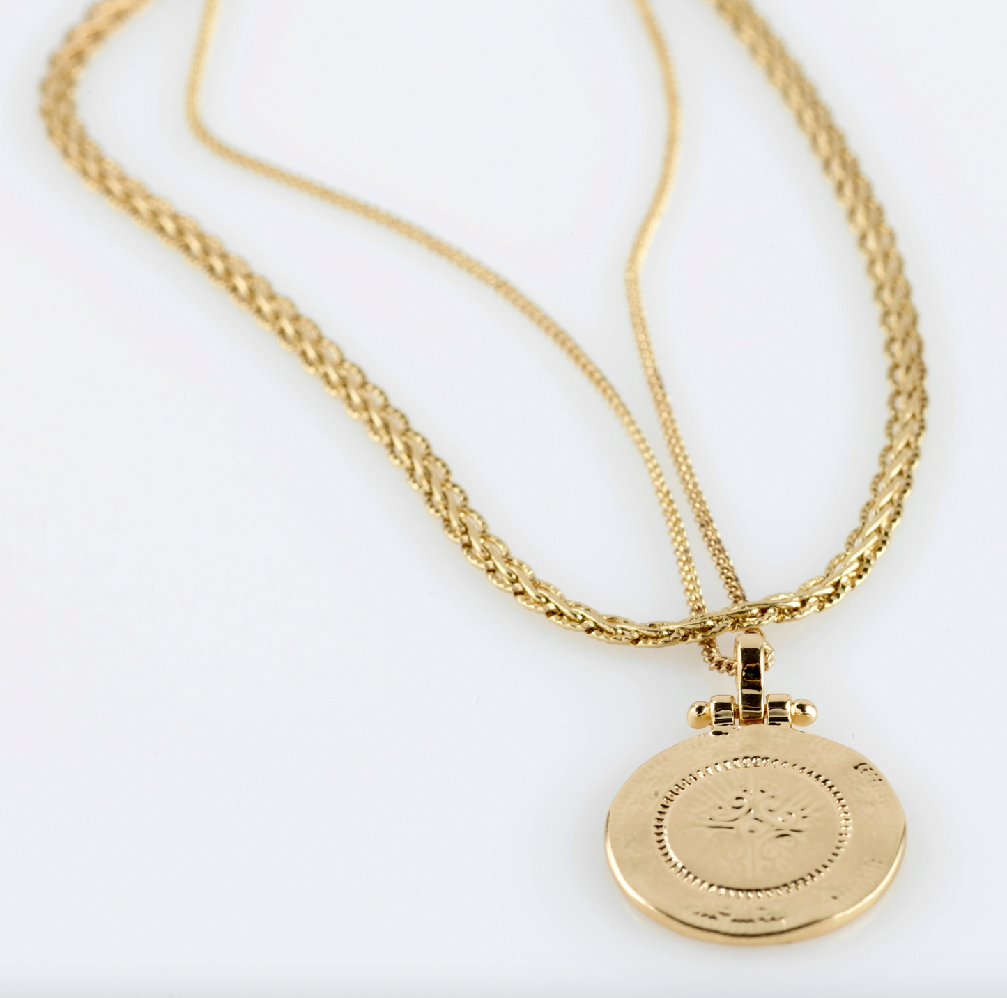 Halskette NOMAD 2-in-1 Coin - Vergoldet