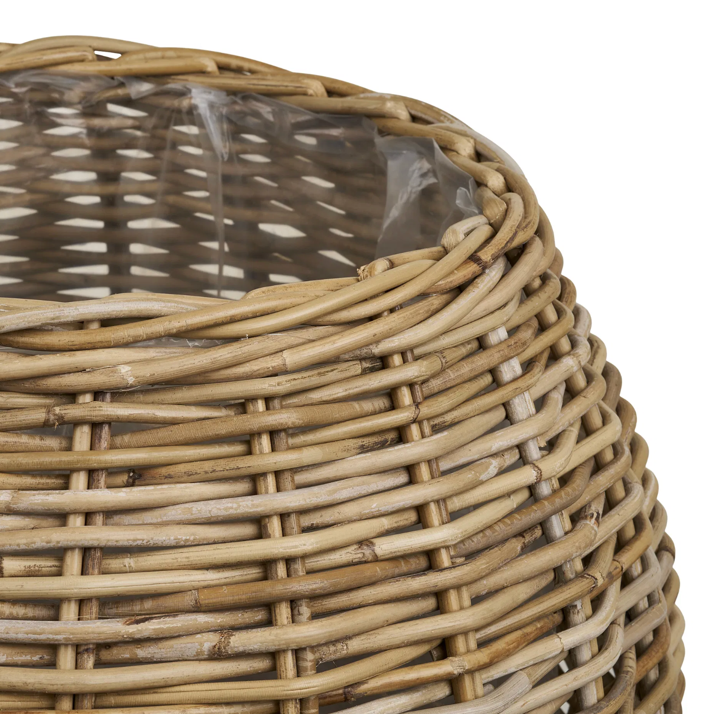 Pflanzenkörbe aus Natur-Rattan - 2 Stück