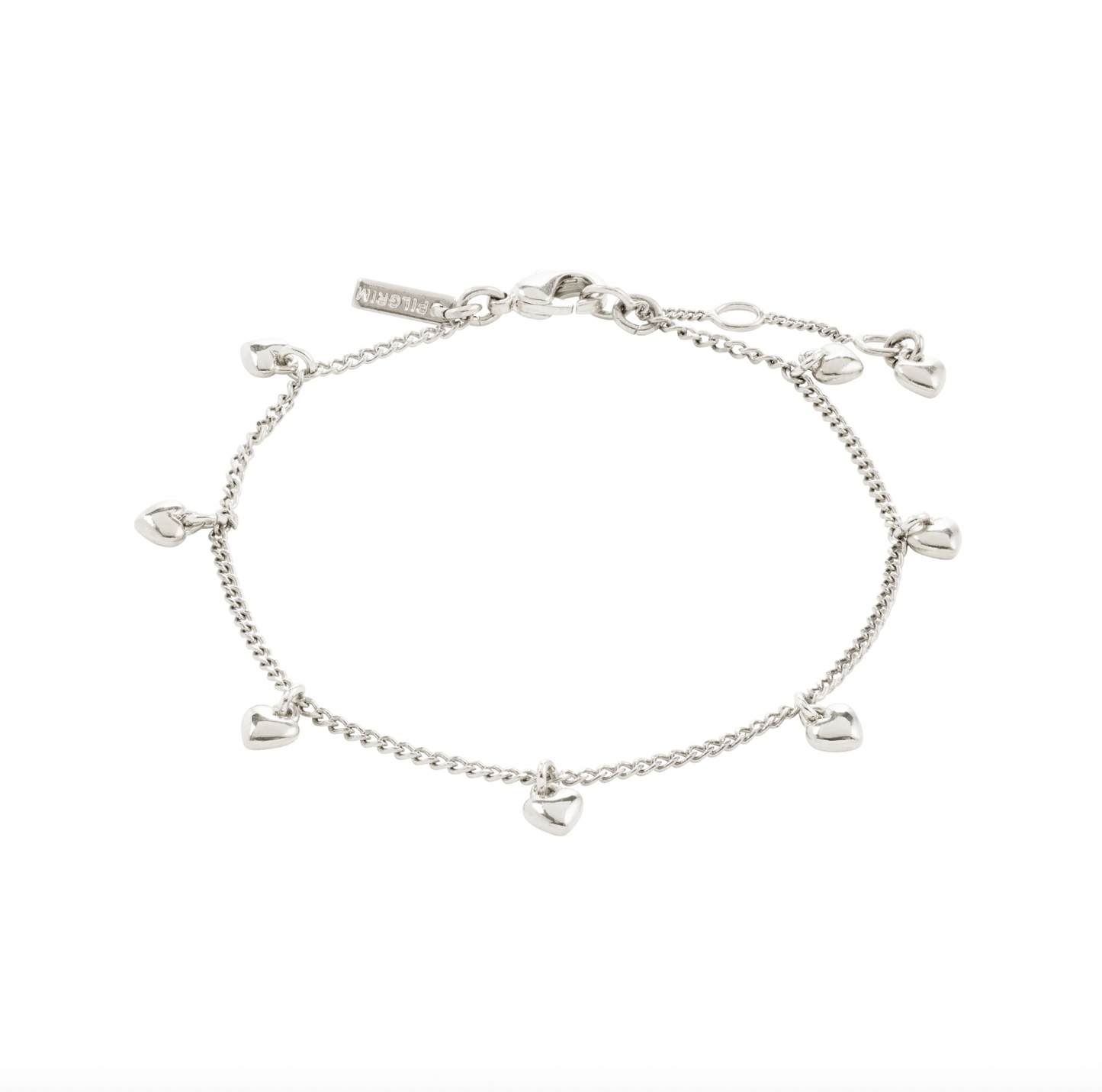Armband mit Herzen - Versilbert
