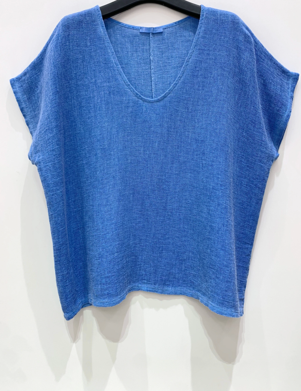 T-shirt Cozy Leinenmix - Blue