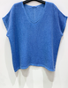 T-shirt Cozy Leinenmix - Blue