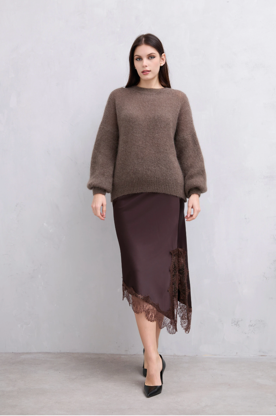 Strick LUX Mohair - Taupe