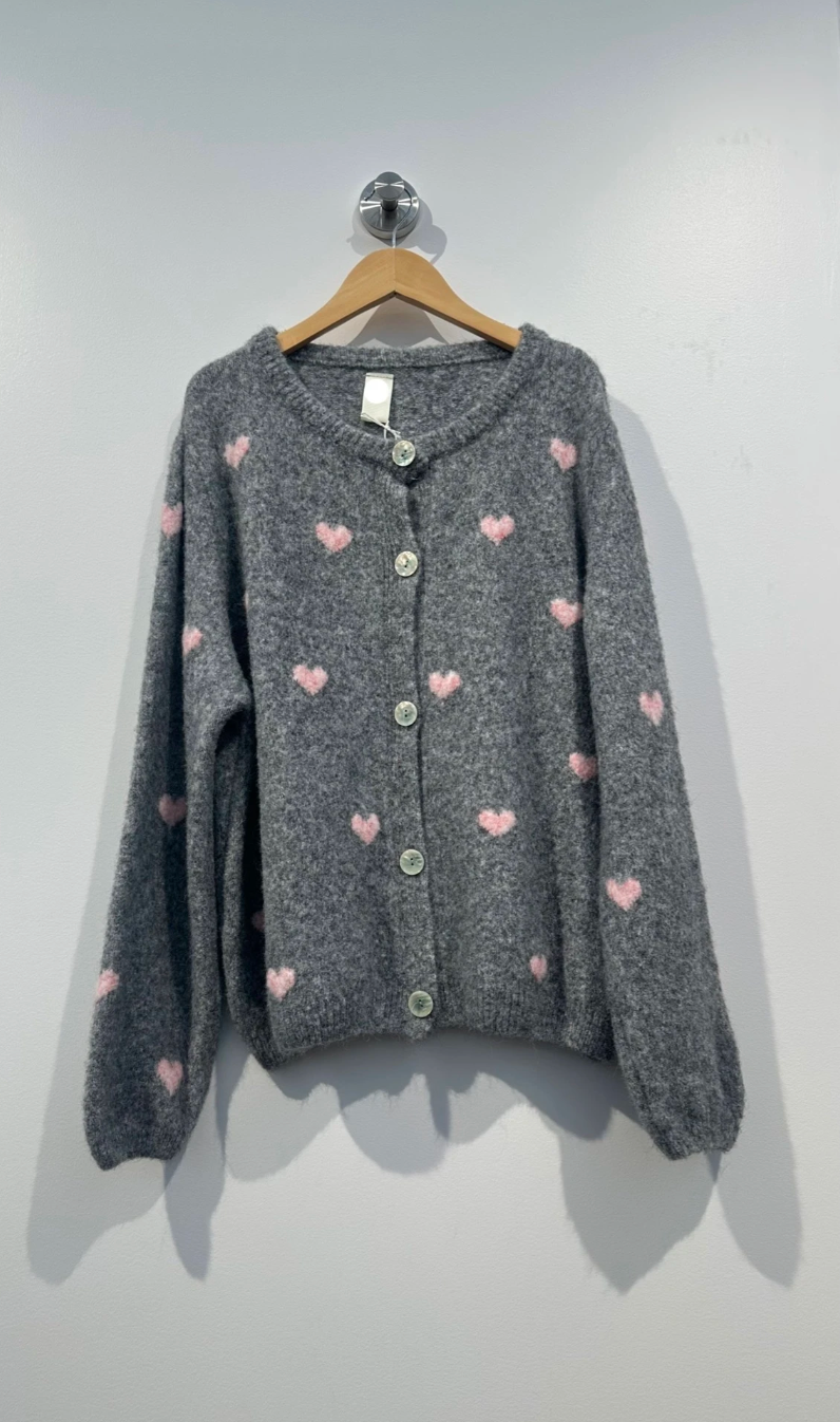 Cardigan Alpaka - Herzen