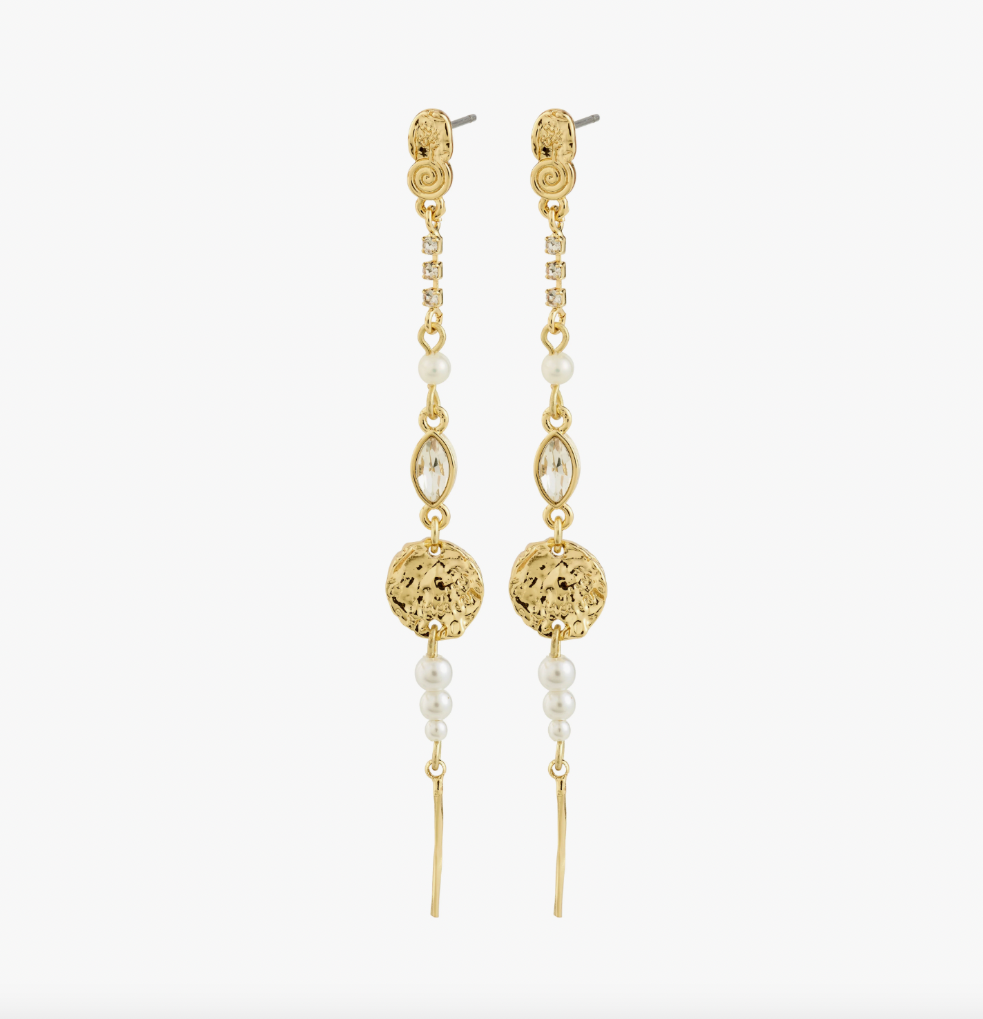 Boho-Ohrringe vergoldet