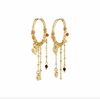 Hoops-Ohrringe mit Ketten und Charms