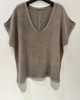 T-shirt Cozy Leinenmix - Brown