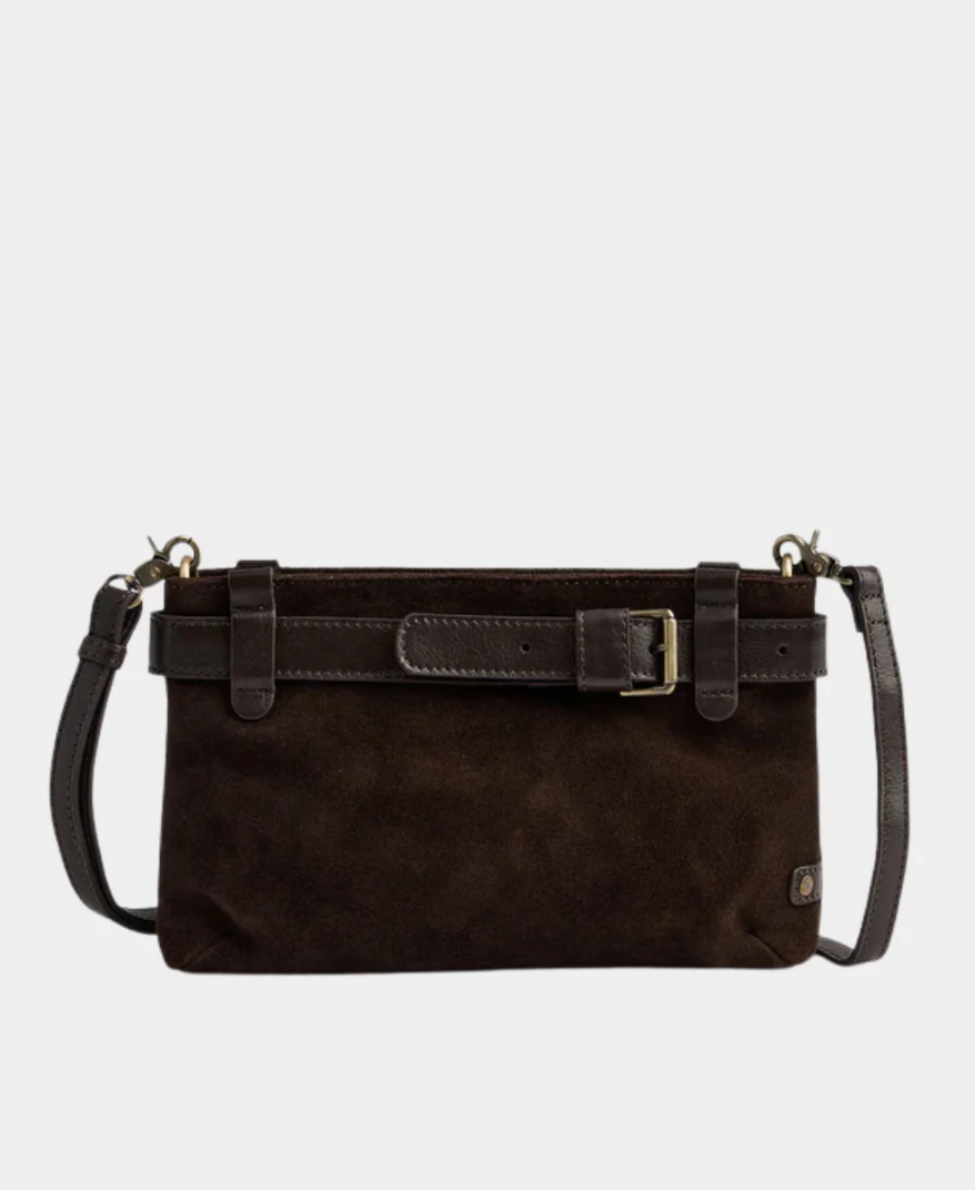 Clutch Veloursleder - Chocolate