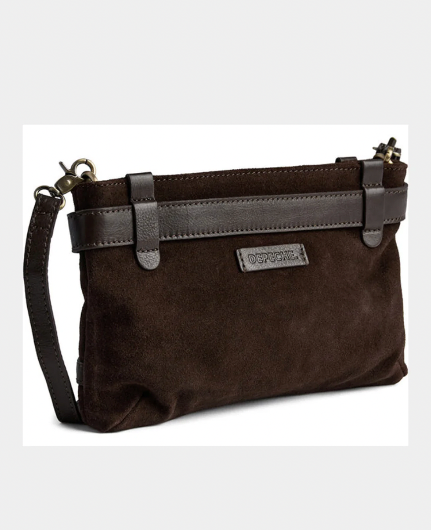Clutch Veloursleder - Chocolate