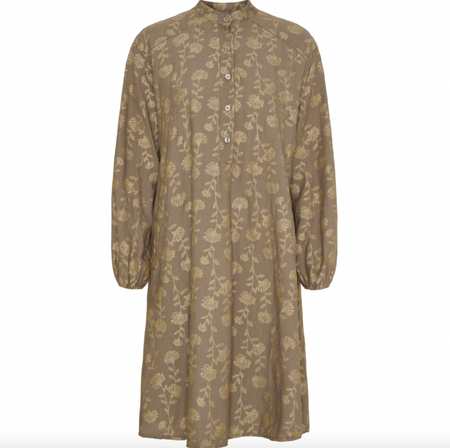 Kleid mit goldenem Print