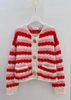 Cardigan Rot gestreift