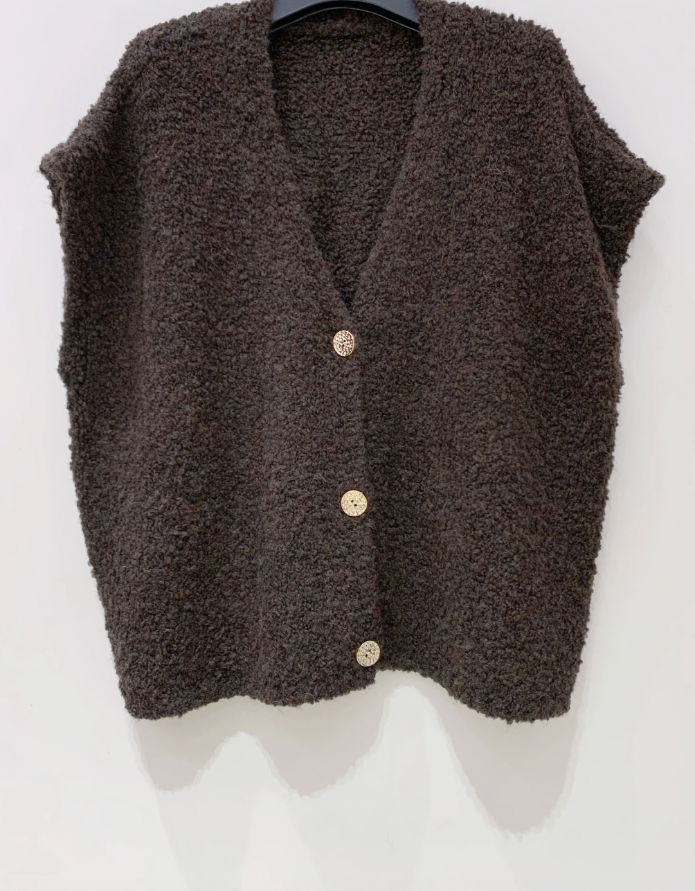 Cardigan mit kurzen Ärmeln - Braun