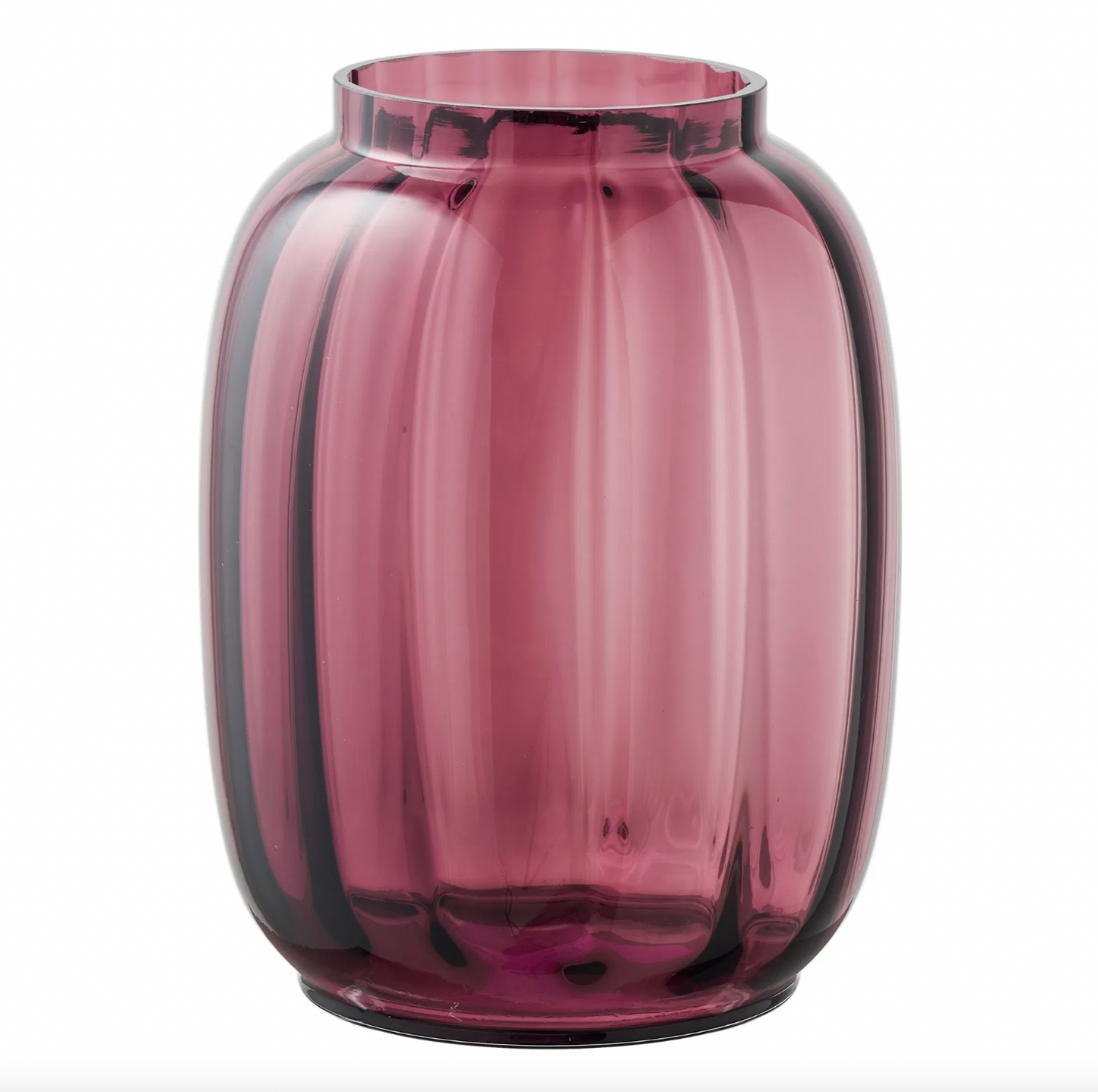 Vase bordeaux - Mundgeblasenes Glas