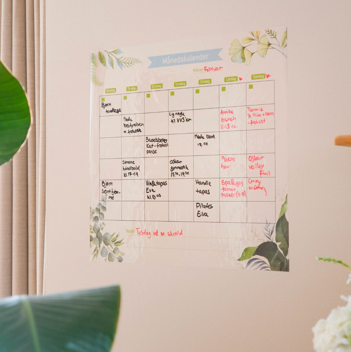 Statische månedskalender