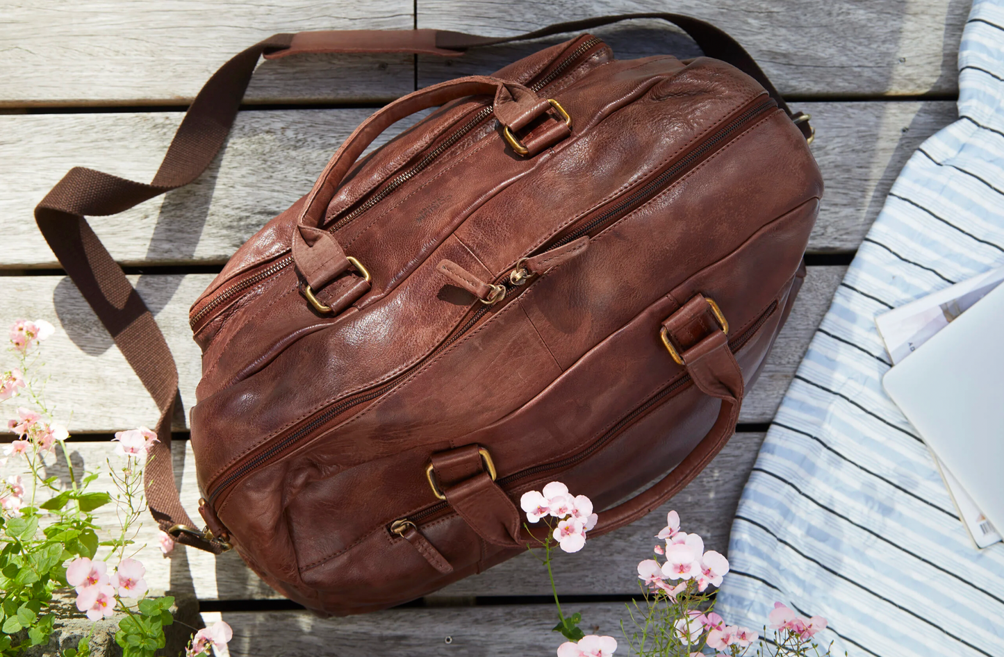 Weekender-Tasche Raw boheme - Brown