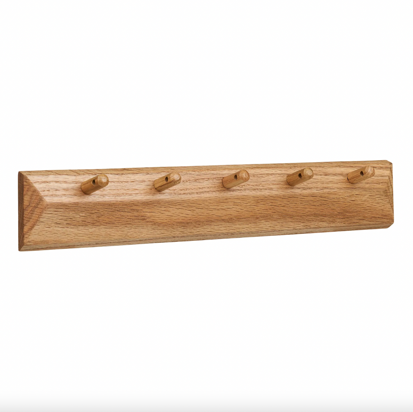 Hakenleiste mit 5 Haken, Eiche (egetræ knagerække)