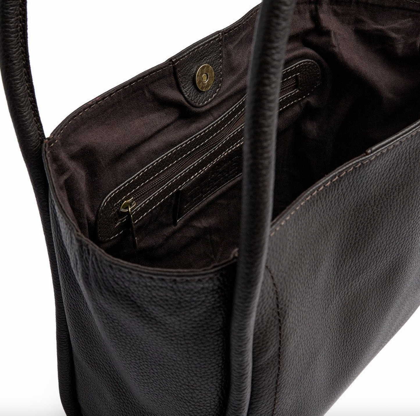 Schultertasche Dunkelbraun