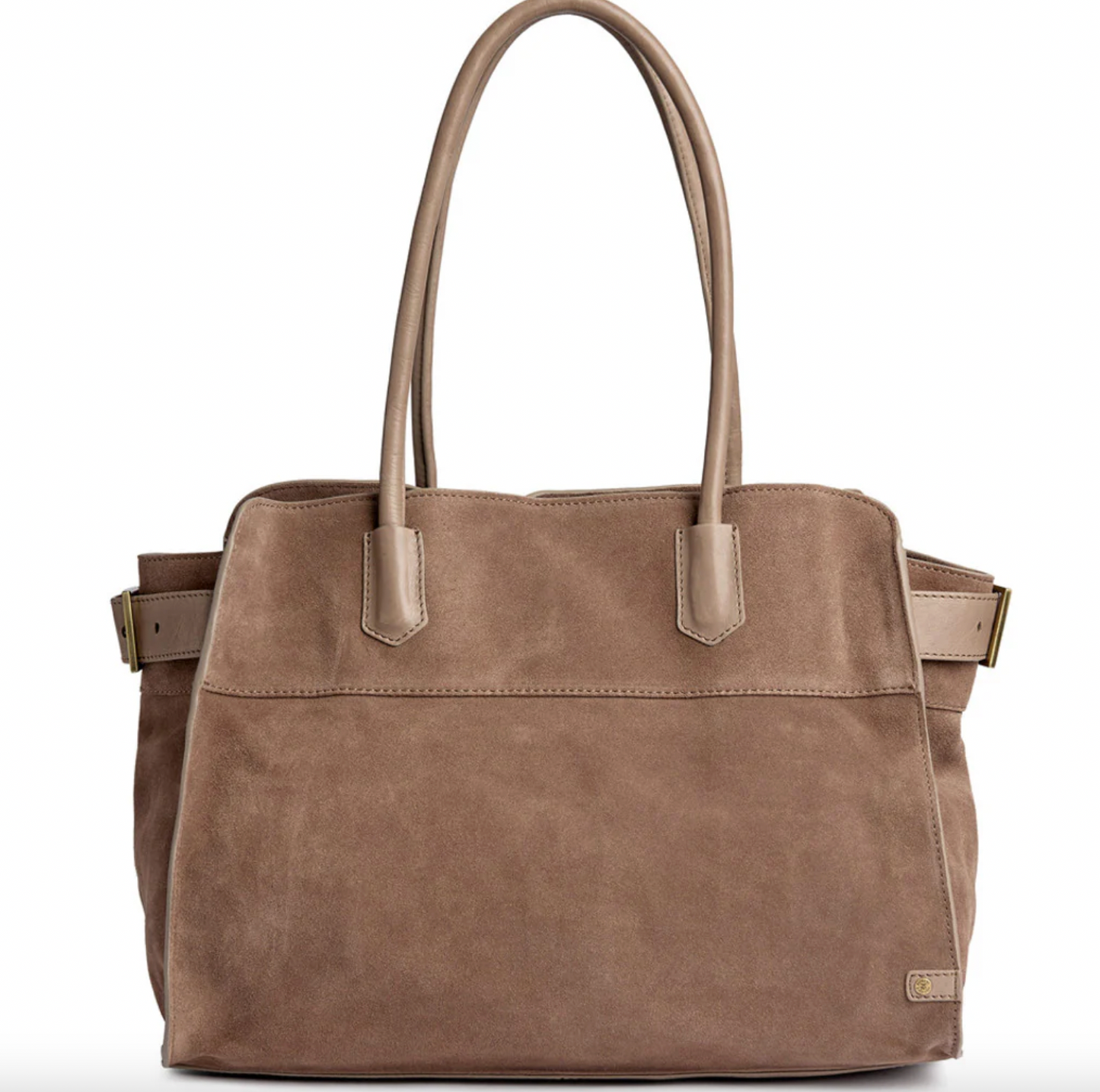 Wildleder-Shopper – Taupe