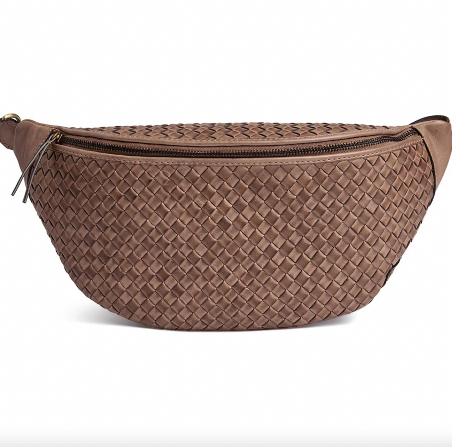 Gürteltasche geflochtenes Kalbsleder - Taupe