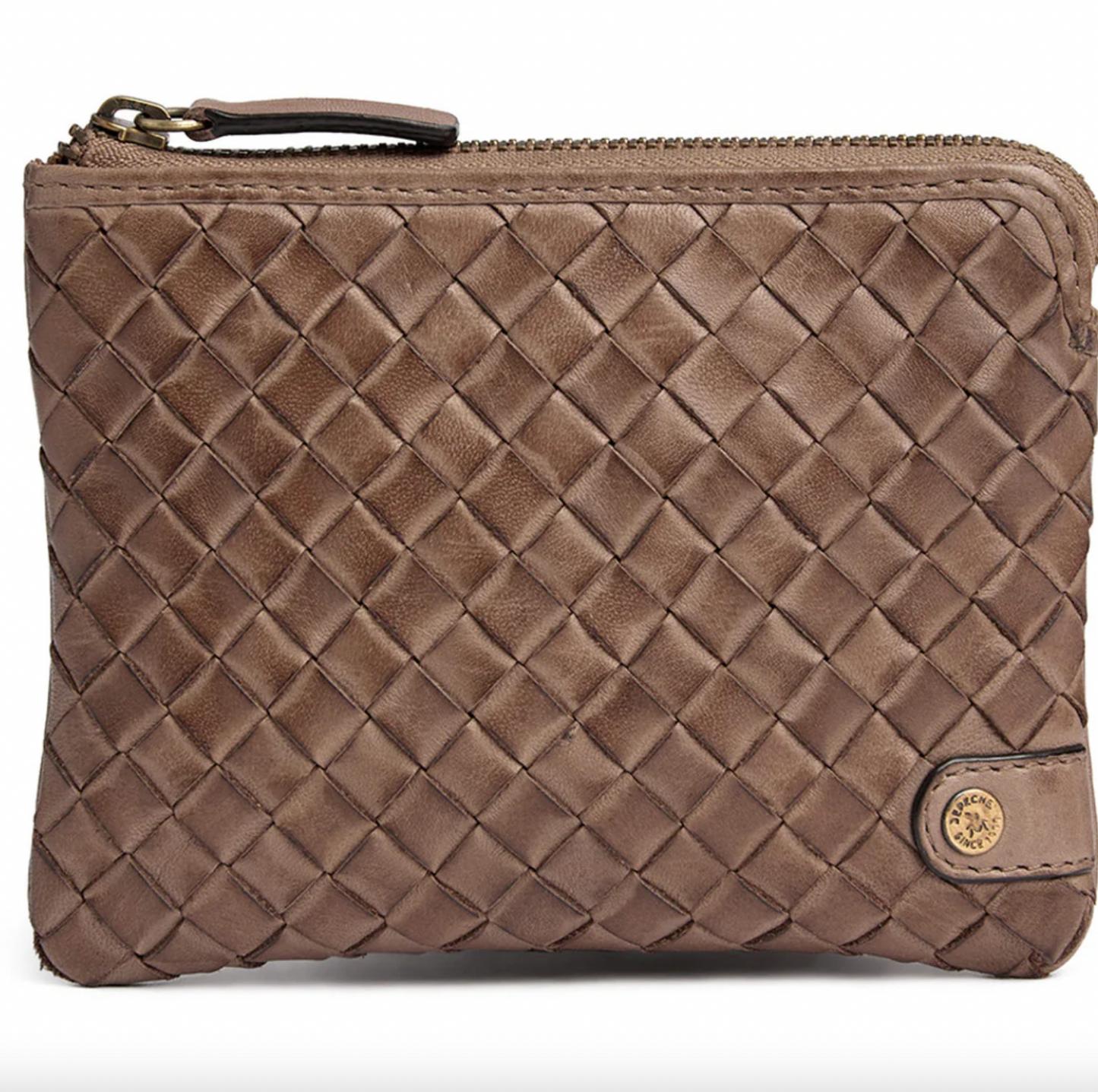 Portemonnaie Sofya - handgeflochten Dark Taupe