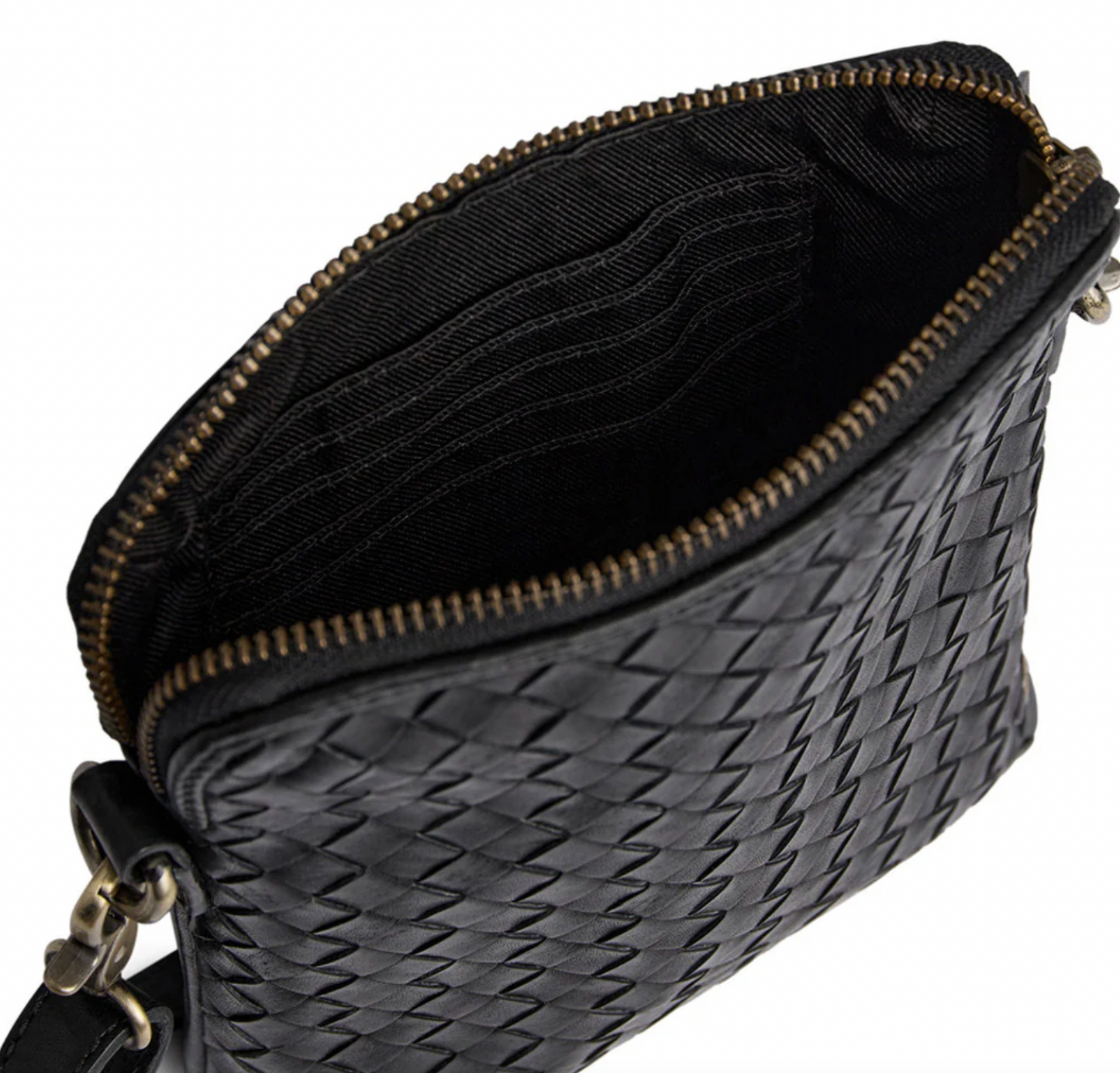 Handytasche Sofya - handgeflochten schwarz