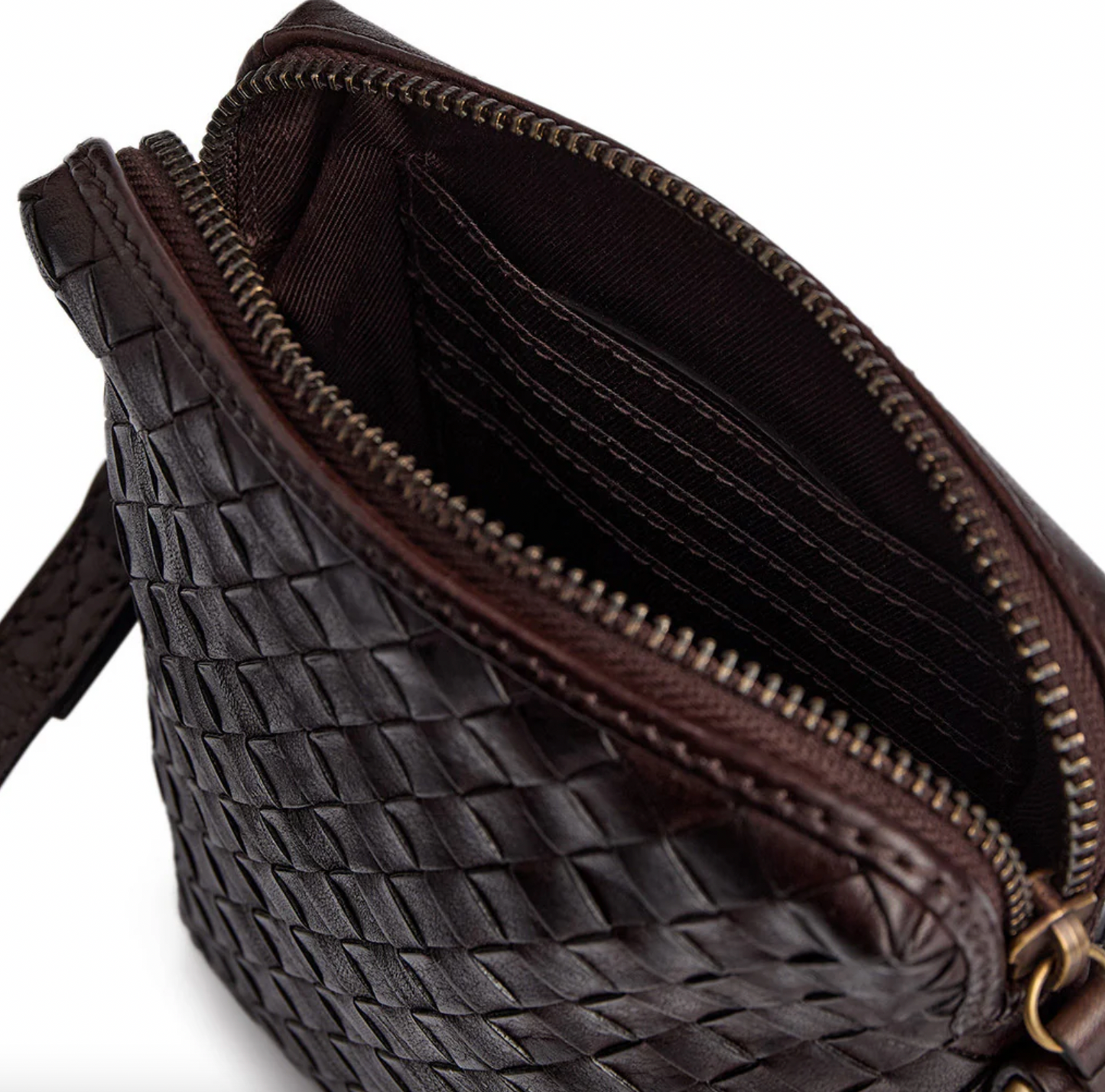 Handytasche Sofya - Handgeflochten Braun