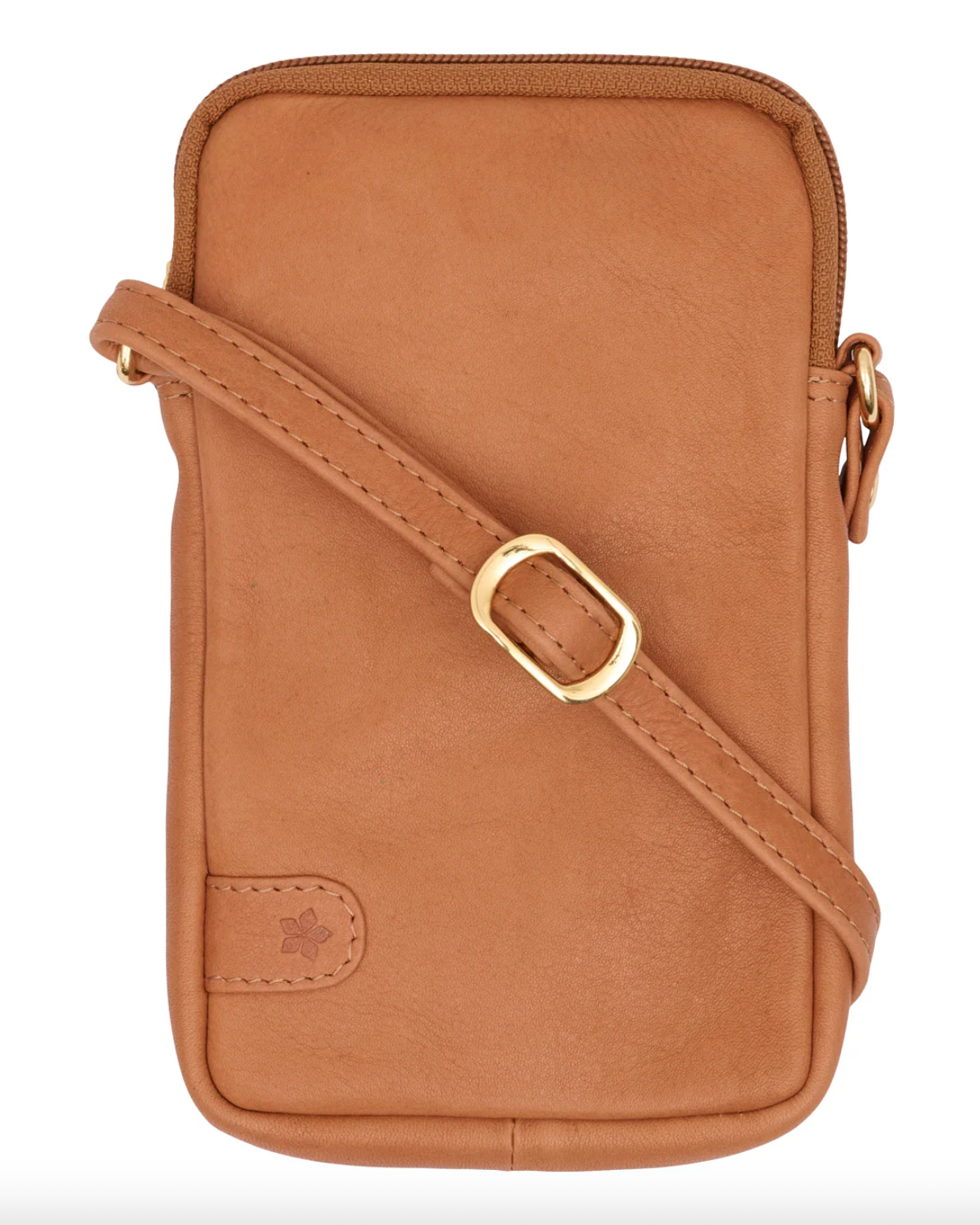 Handytasche Misse - Cognac / Gold