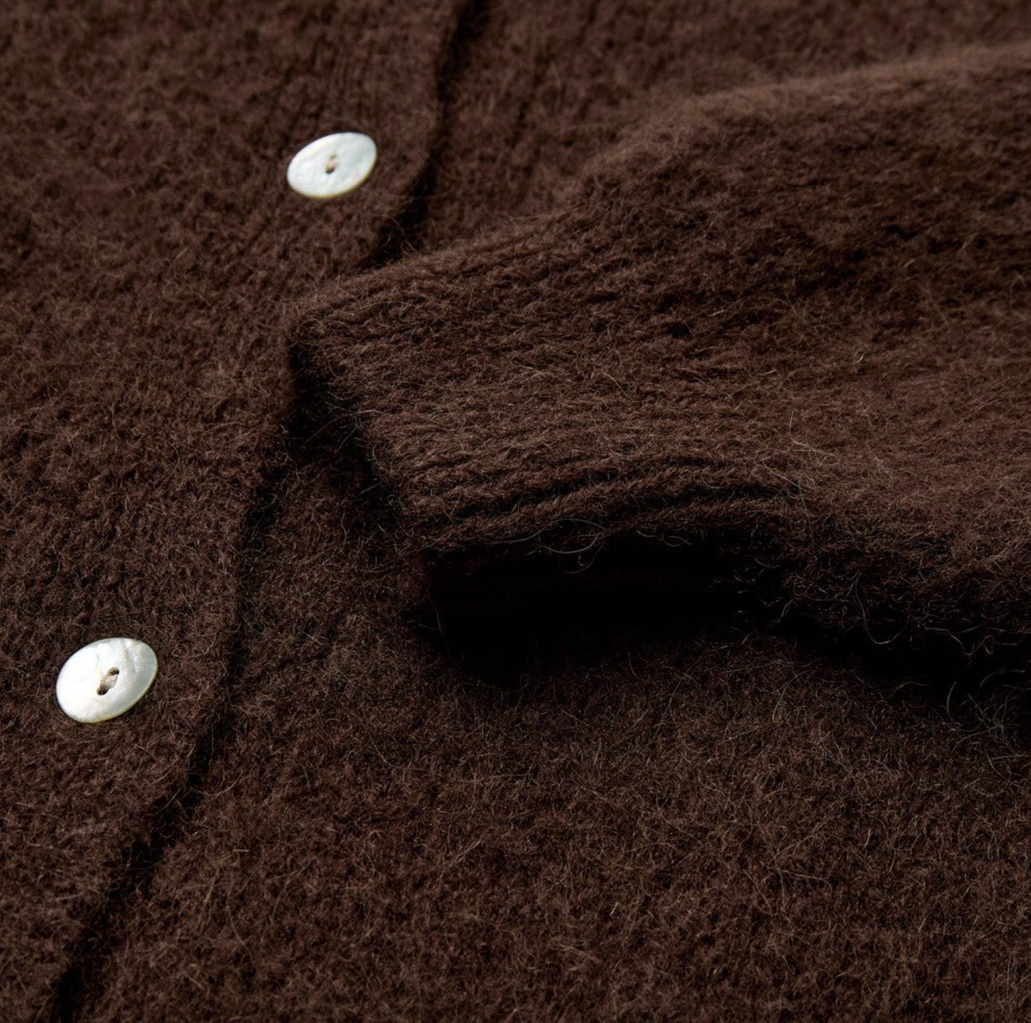 Alpaca Cardigan Depeche - Brown