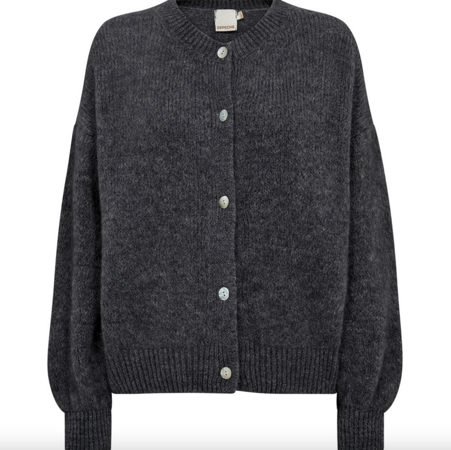 Alpaca-Cardigan Depeche - Grey Melange