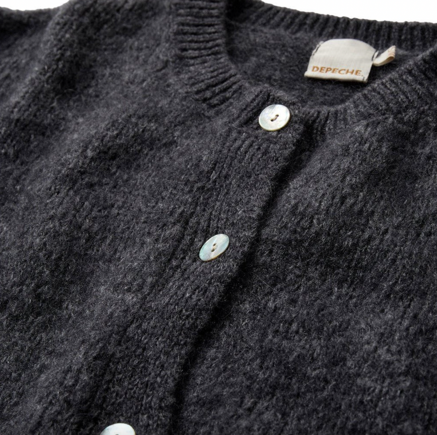 Alpaca-Cardigan Depeche - Grey Melange