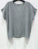 T-Shirt Cozy Leinenmix - Stone Grau