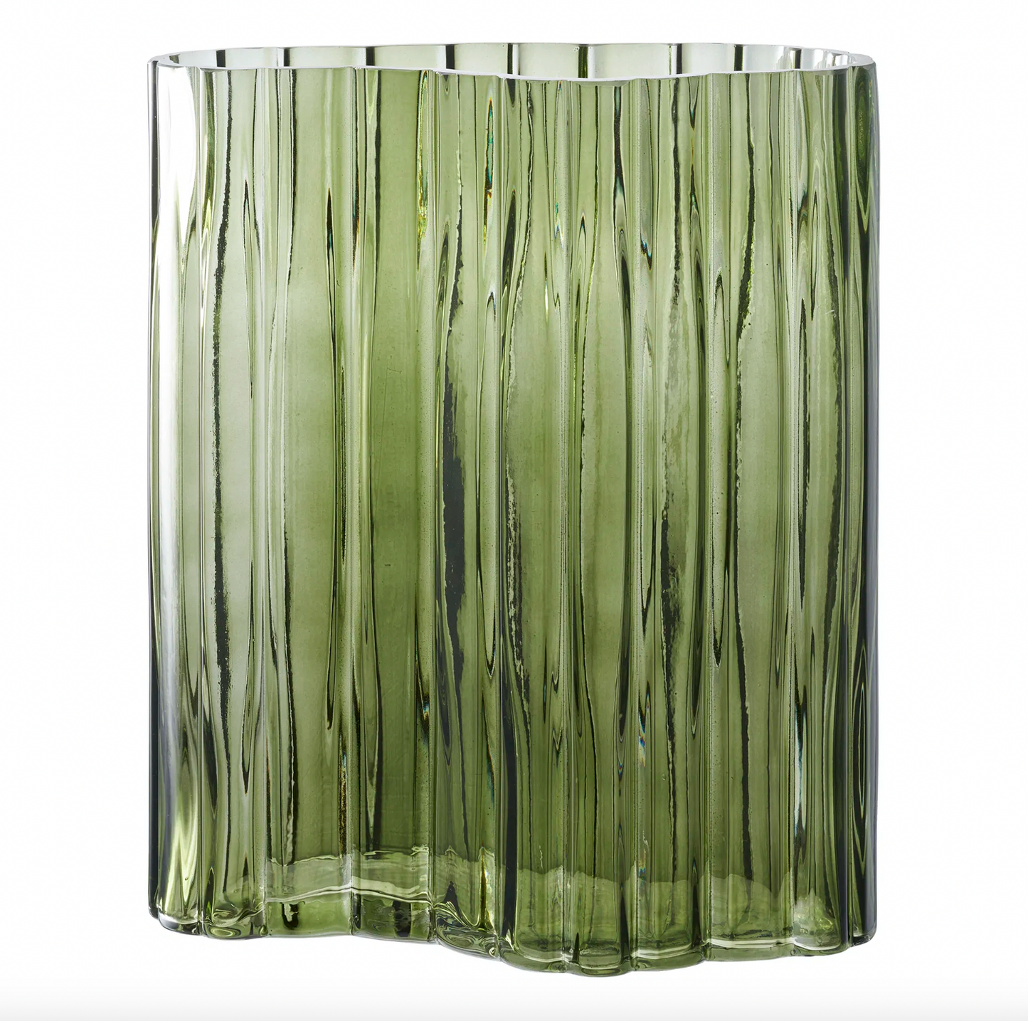 Vase Curv - Smoked Grün