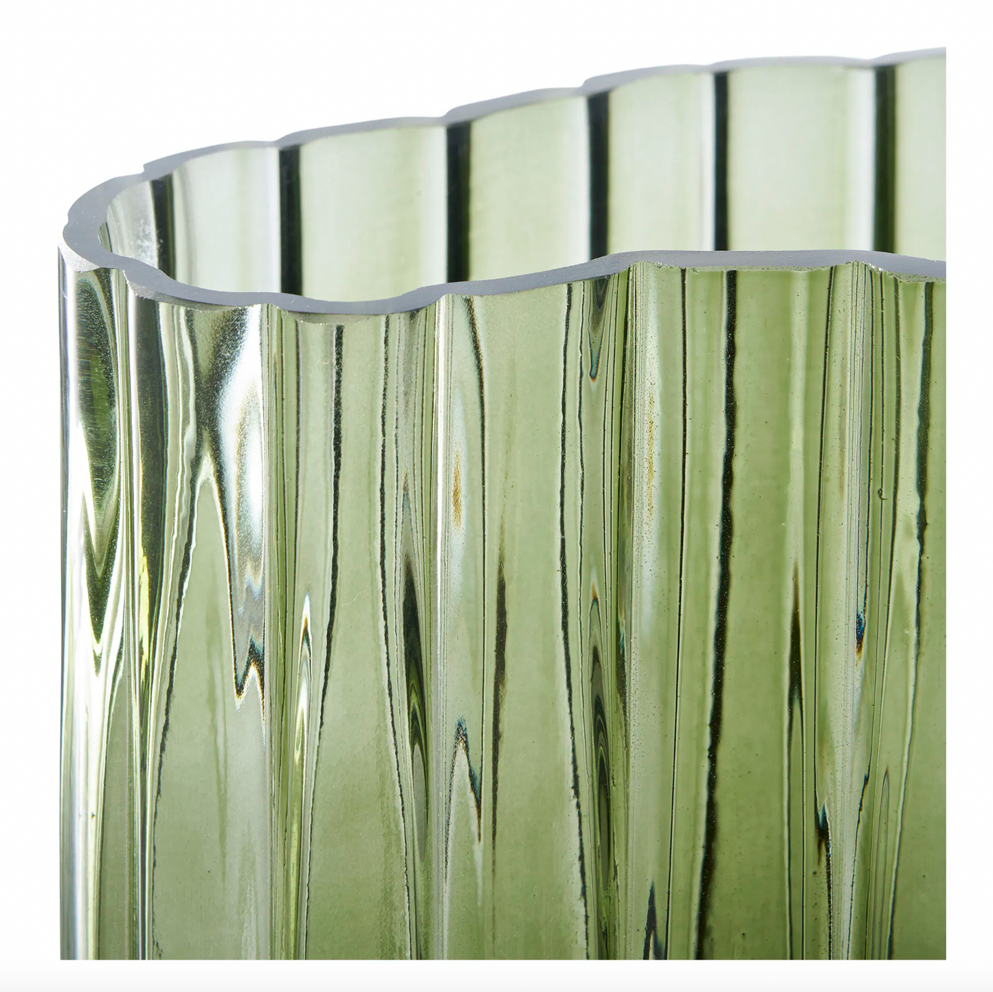 Vase Curv - Smoked Grün
