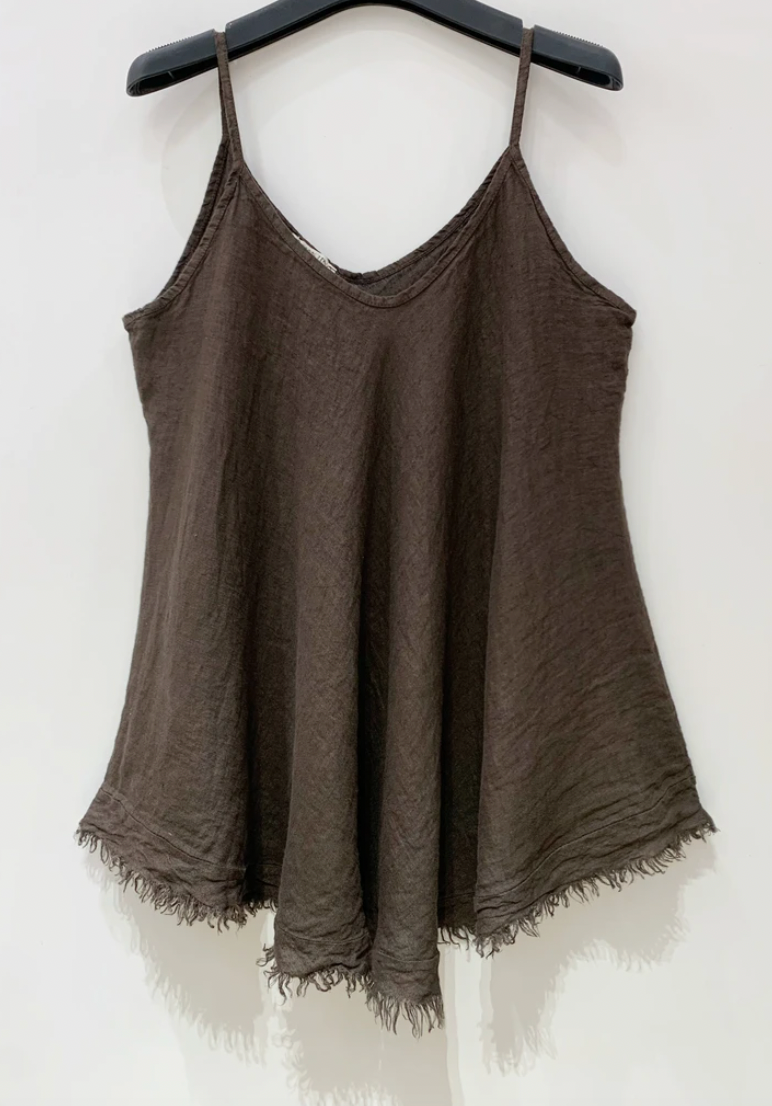 Top NAOMI braun - 100% Leinen