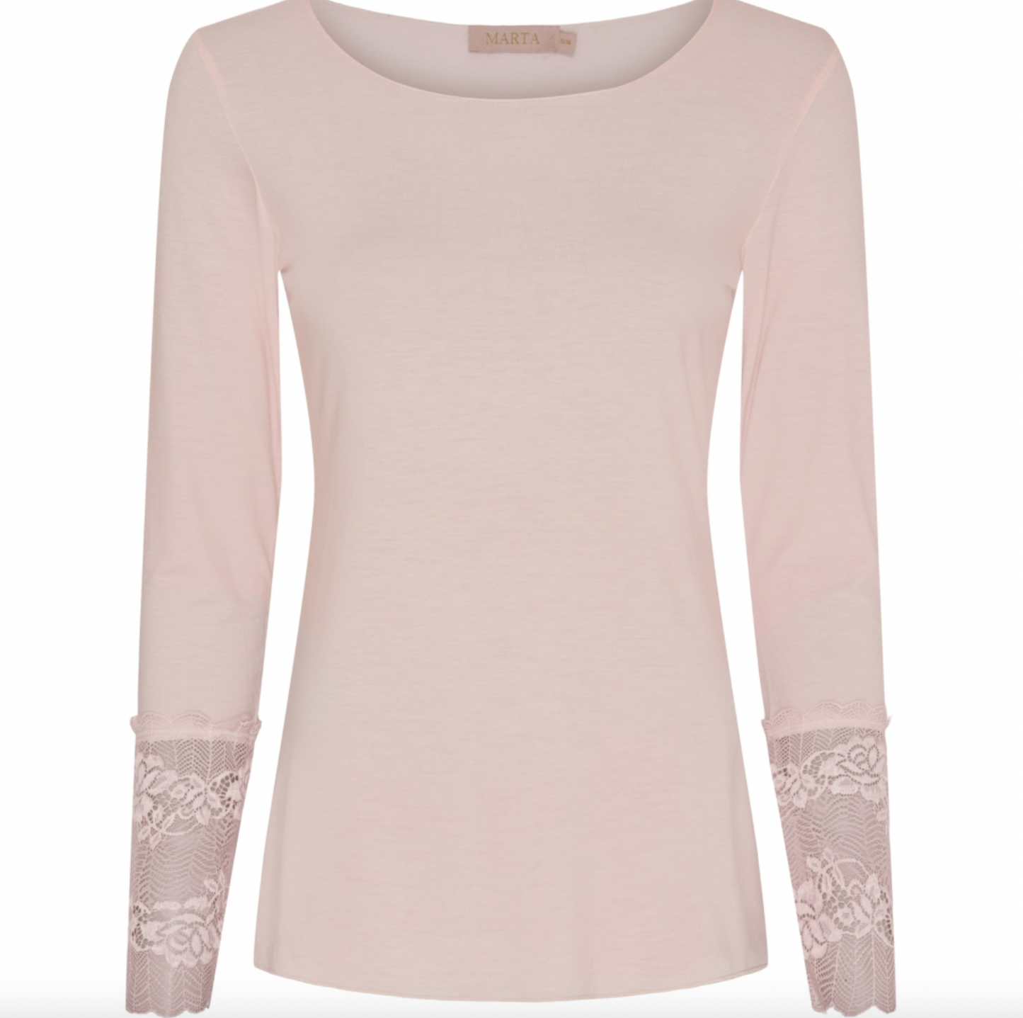 Bluse BASIS mit Spitzenbesatz – Cipria