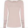 Bluse BASIS mit Spitzenbesatz – Cipria