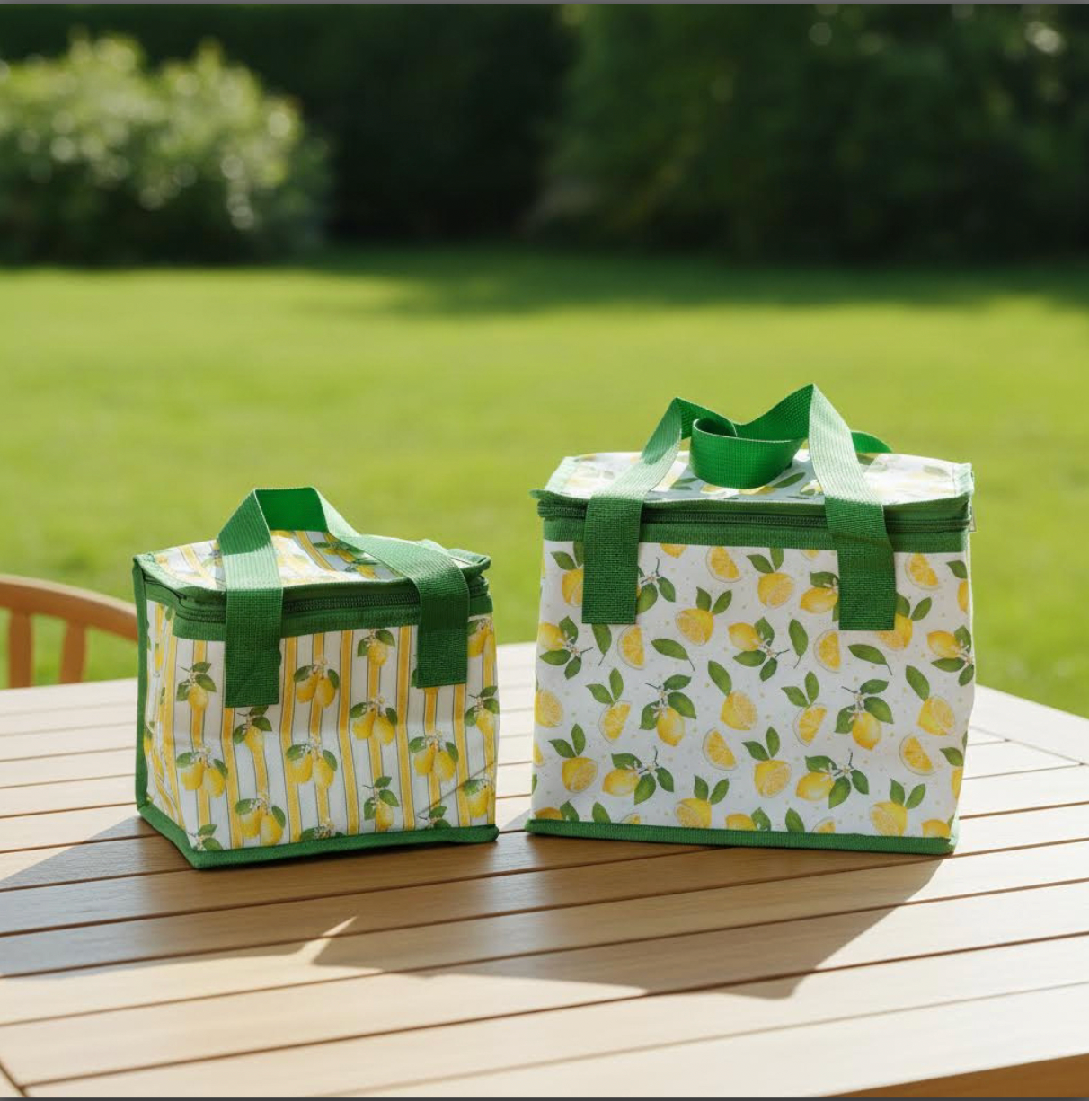 Kühltaschen 2er-Pack mit Zitronenprint