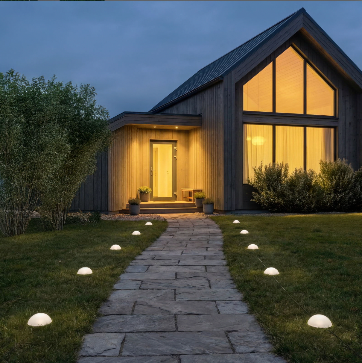 Solar Halbkugel LED-Lampe - 5er-Pack