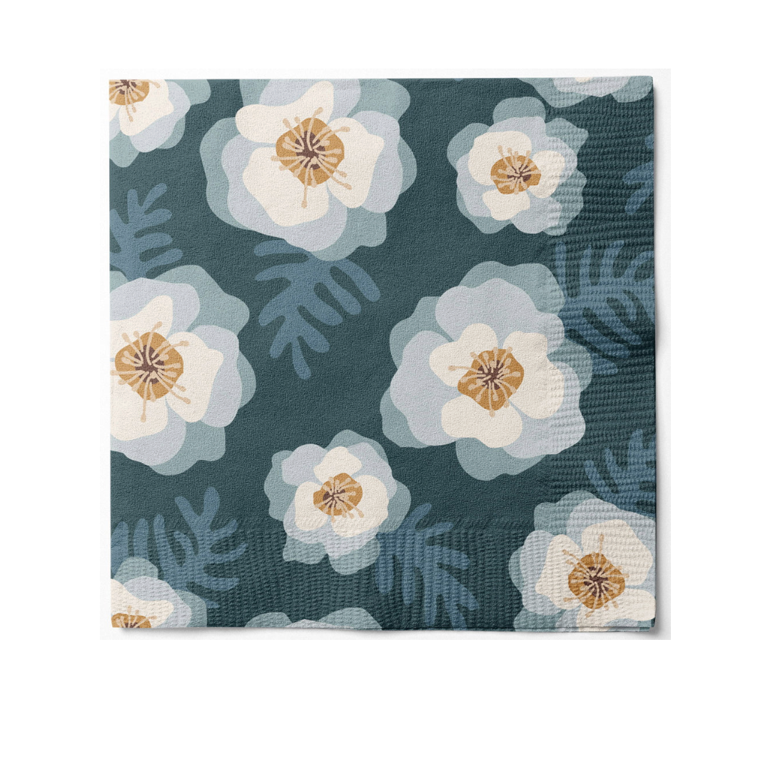 Servietten Blue Flower - 20 Stück