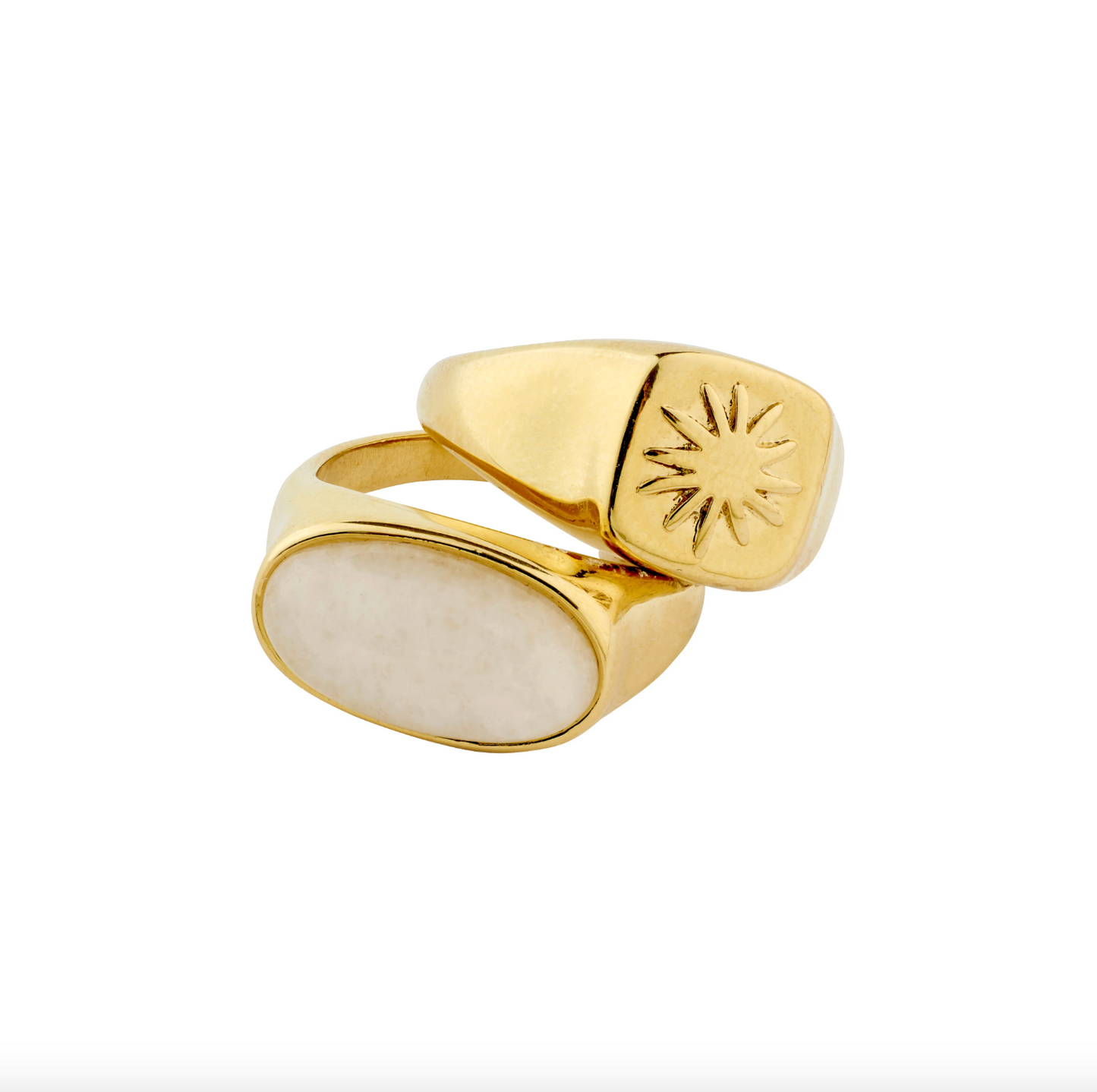Ringe - 2-in-1-Set vergoldet
