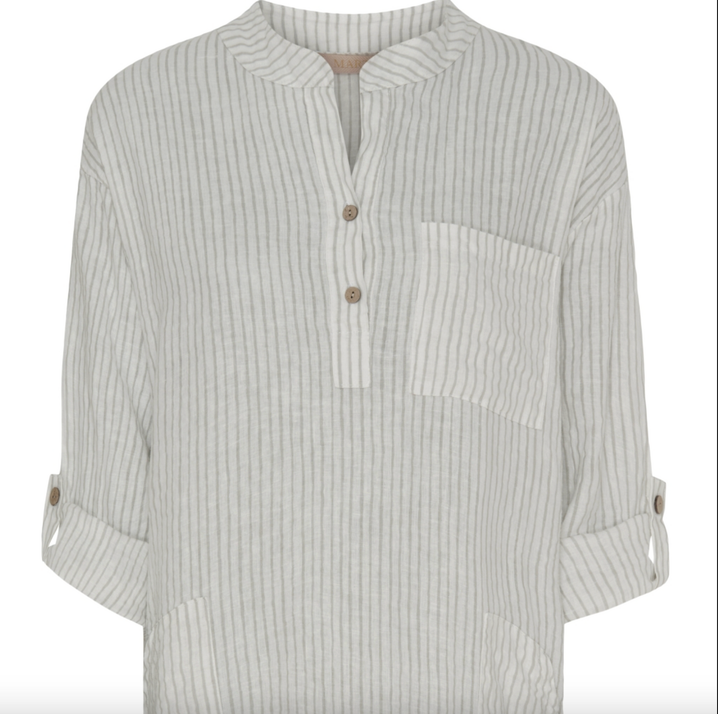 Kleid Leinen – Grey Stripe