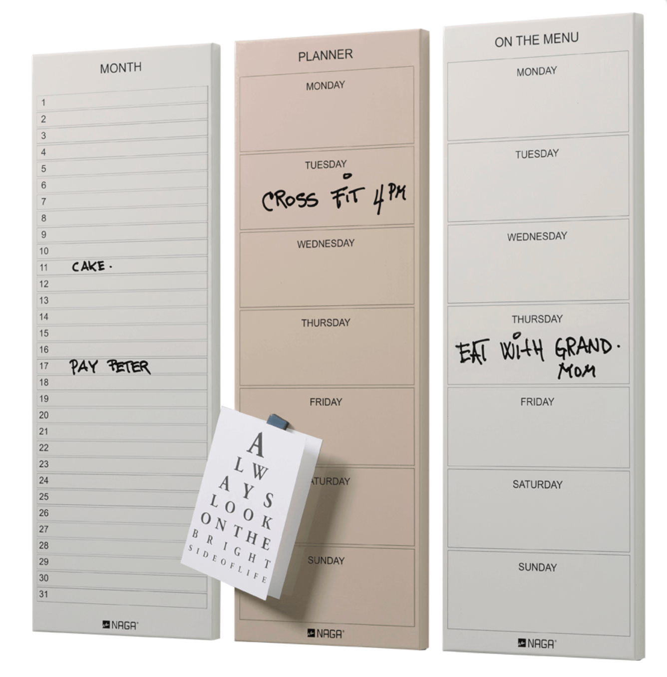 Magnettafel Braun - Monatsplaner