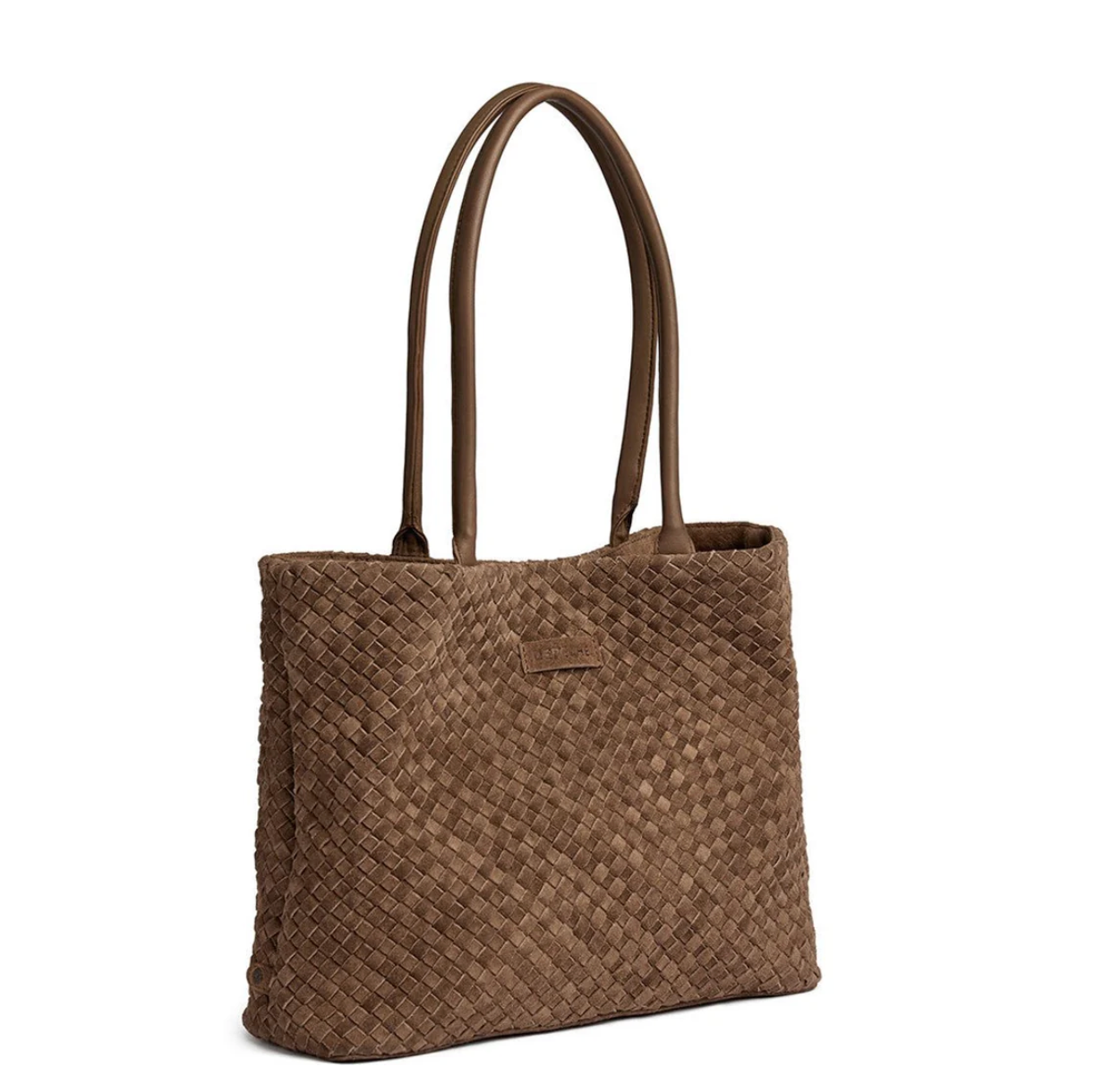 Handgeflochtene Wildleder-Handtasche - Mud