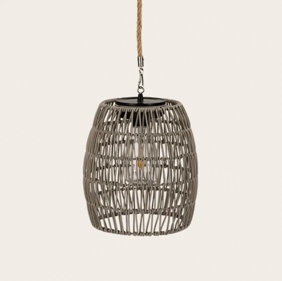 Lampe mit Solar - Grau