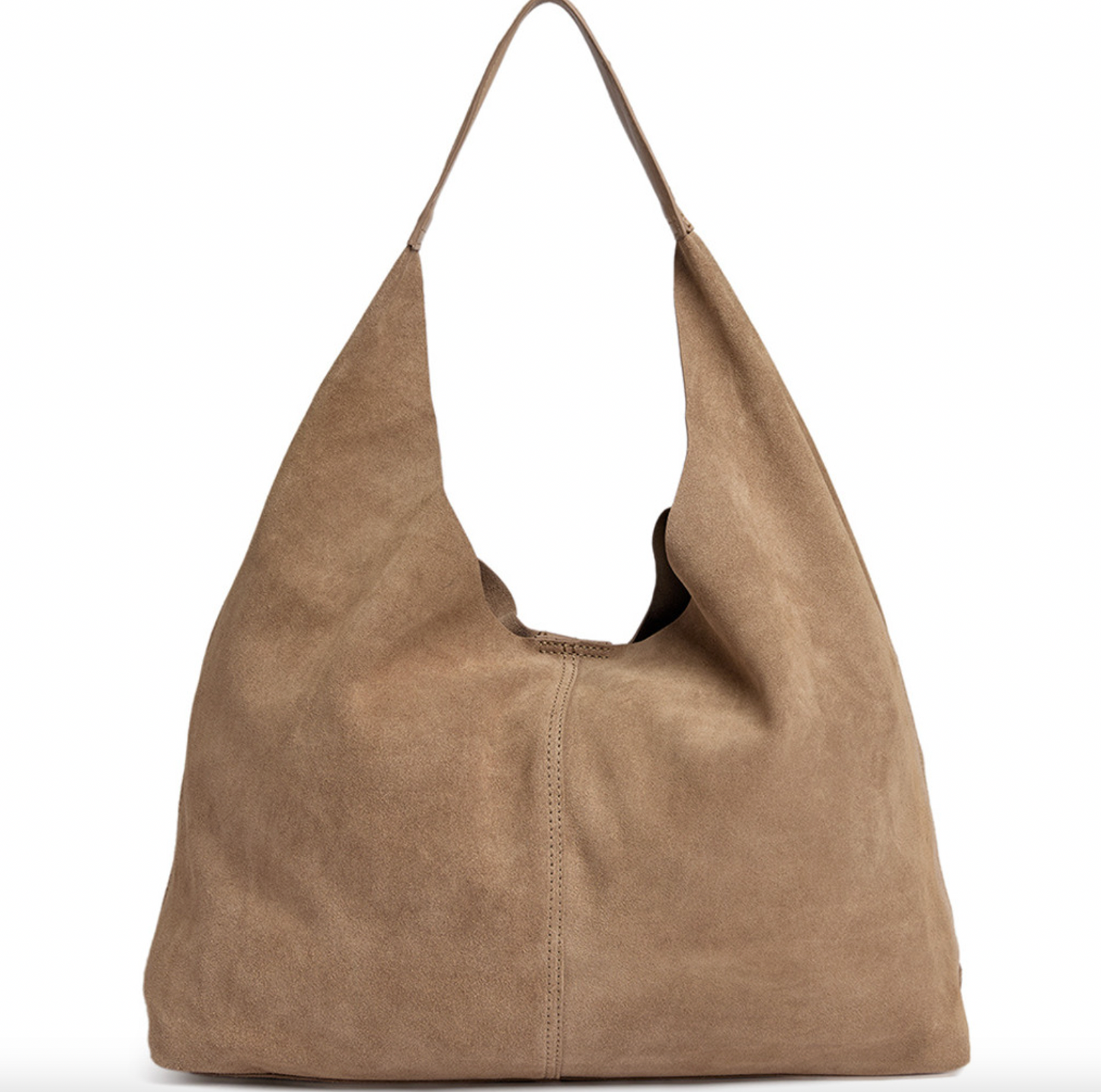 Shopper aus weichem Wildleder - Sand